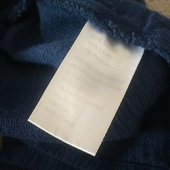 LA Made Navy Linen Smocked Beach Shorts - Picture 3 of 7